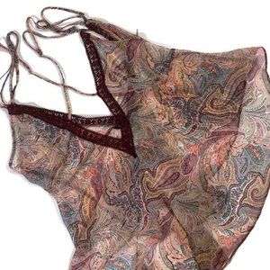 Victoria's Secret Paisley Chemise Babydoll Nightie S